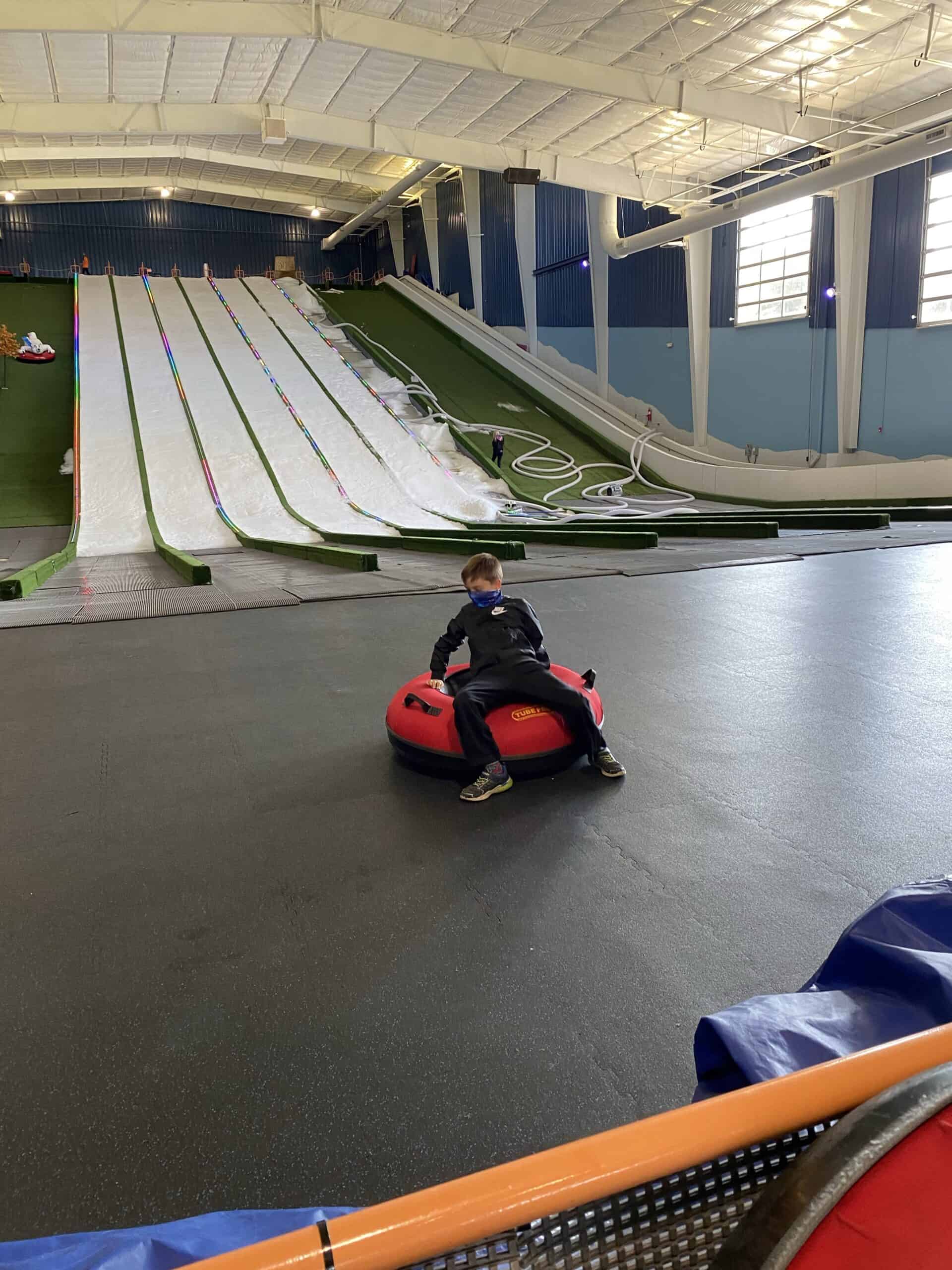 Indoor snow tubing in Gatlinburg