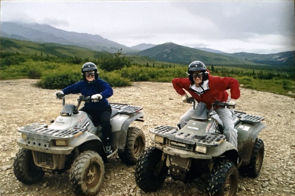 ATV adventure in the Alaska range mountains near Denali National Park, Alaska