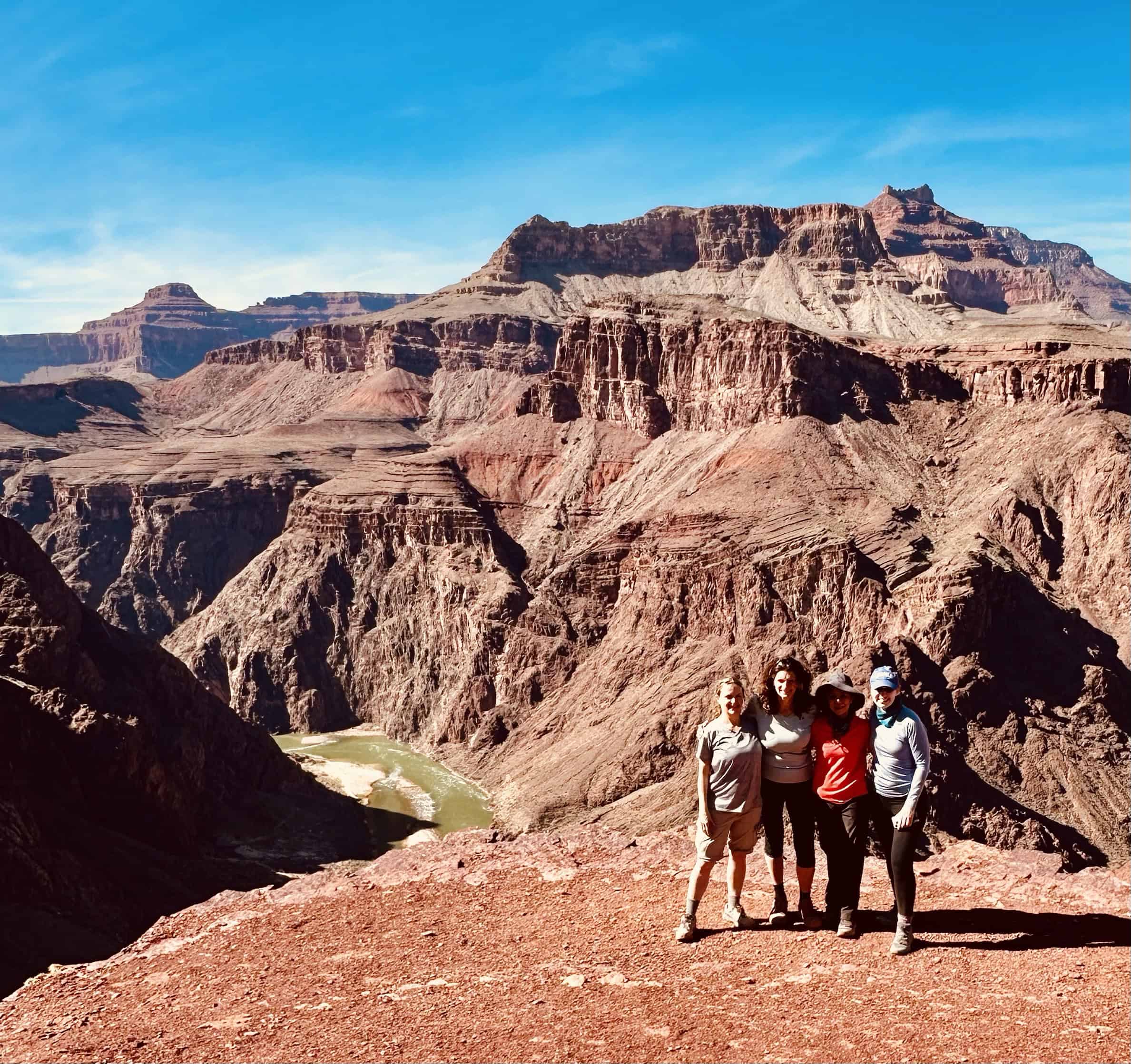 Approaching the Colorado River on the South Kaibob Trail to Phantom Ranch in Grand Canyon National Park