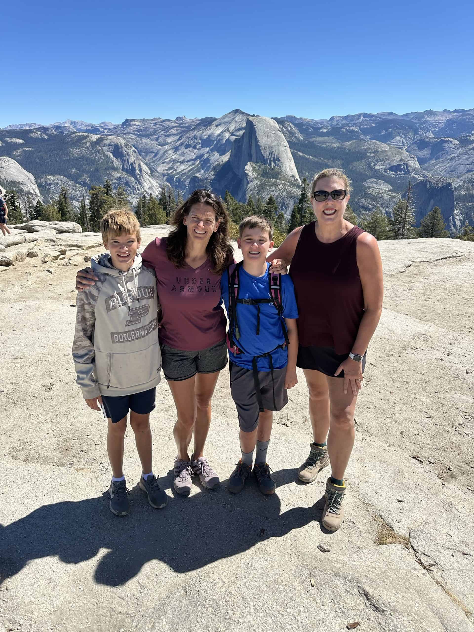 View of Half Dome from Sentinel Point Hike in Yosemite National Park.