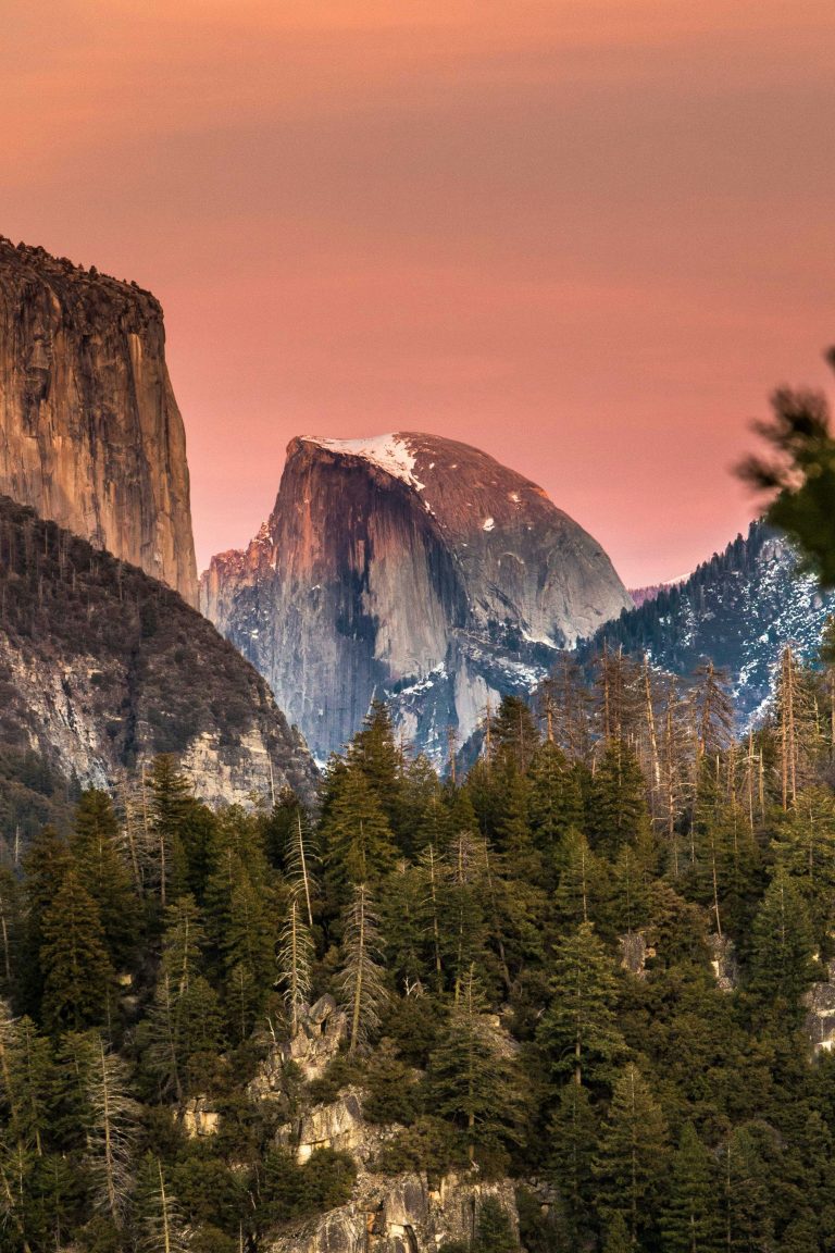 Half Dome from Glacier Point Overlook in Yosemite National Park, California