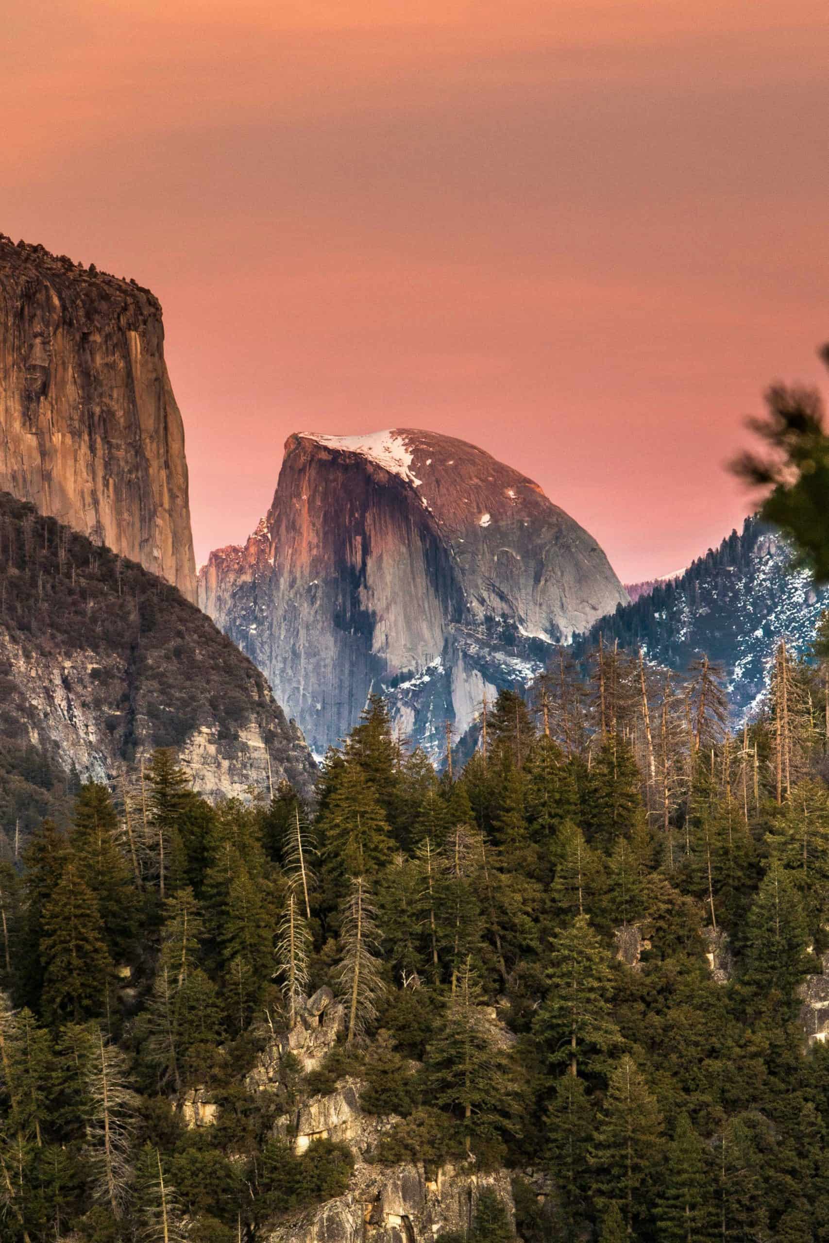 Half Dome from Glacier Point Overlook in Yosemite National Park, California