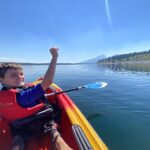 Kayaking on Jackson Lake at Grand Tetons