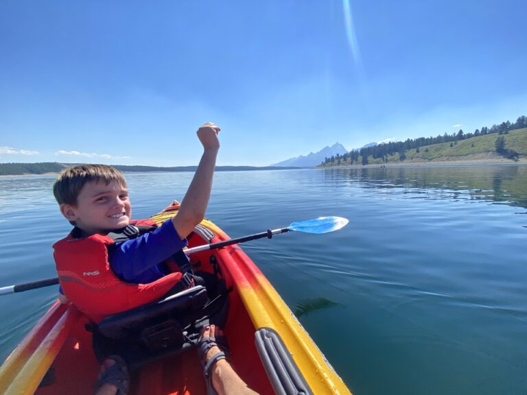 Kayaking on Jackson Lake at Grand Tetons