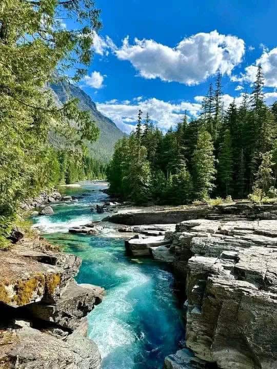 McDonald Creek at Avalanche Gorge on the Going to the Sun Road in Glacier National
Park