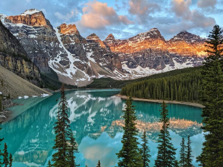Stunning turquoise glacial lake, Lake Louise in Banff National Park