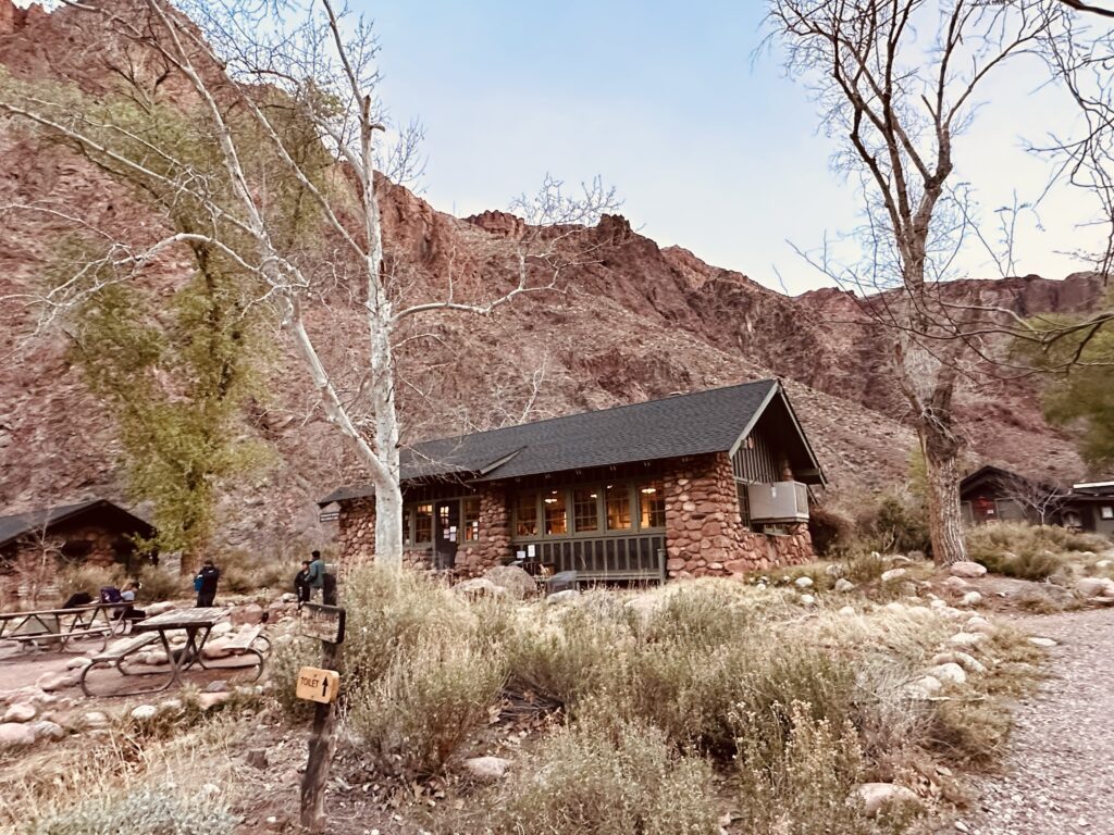 A cabin at Phantom Ranch at the bottom of the Grand Canyon