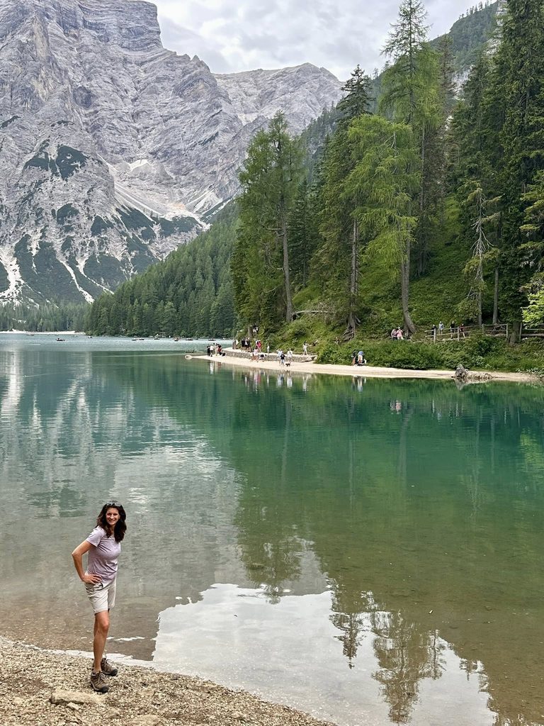 Lago de Braies in the Dolomites of the Italian Alps