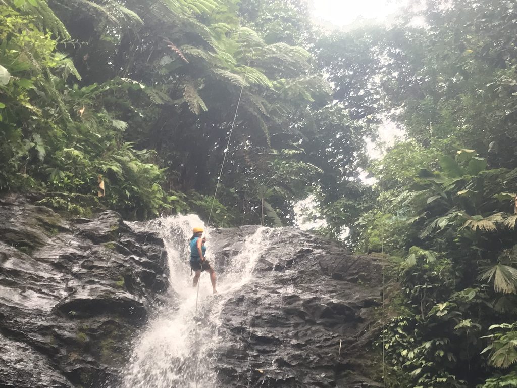 Rappelling through Waterfalls in Costa Rica